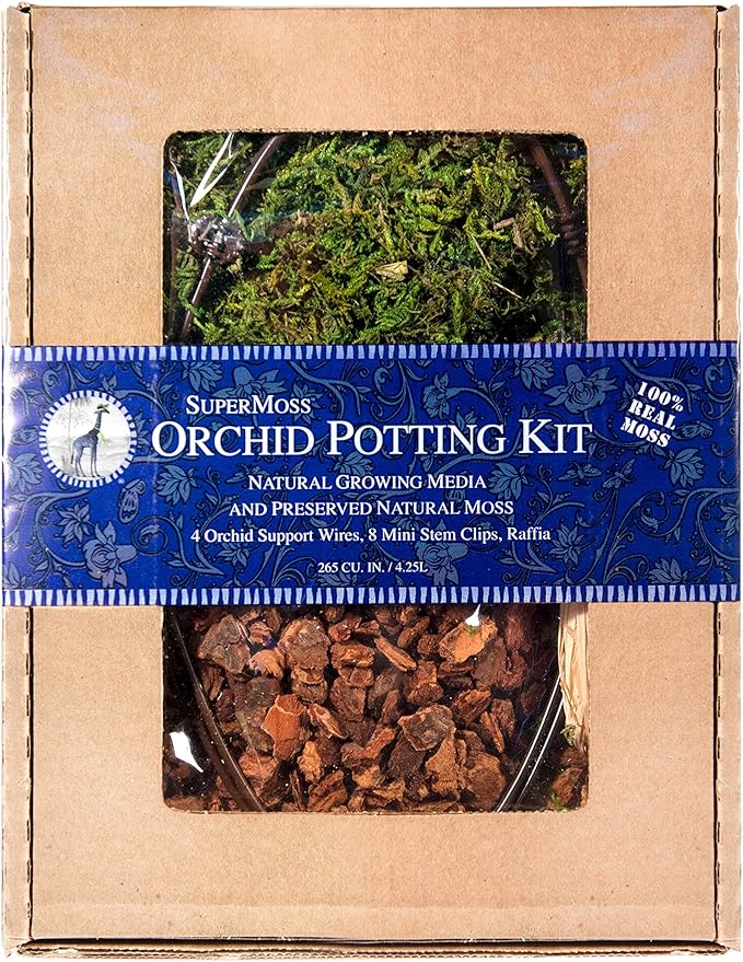 SuperMoss (90510) Orchid Potting Kit, 8oz, Fresh Green, 200 in3 Box (Appx. 8oz)