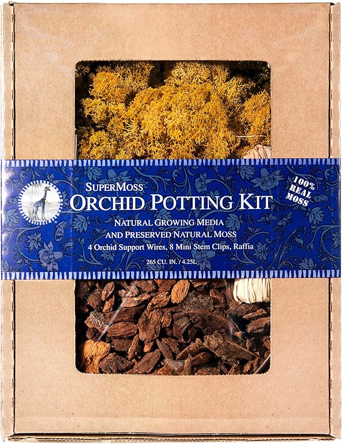 SuperMoss (90508) Orchid Potting Kit, Reindeer Moss Mango, 200 cu. in.