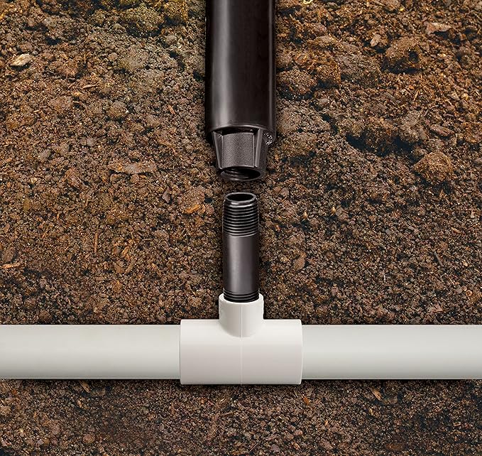 Rain Bird RISER3 PVC Spray Head Riser, 1/2" Male Pipe Thread x 1/2" Male Pipe Thread, 3" Length