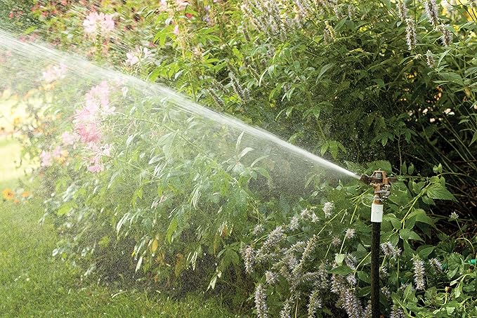 Rain Bird 35ADJTNTB Brass Impact Sprinkler, Adjustable 0° - 360° Pattern, 30' - 50' Spray Distance