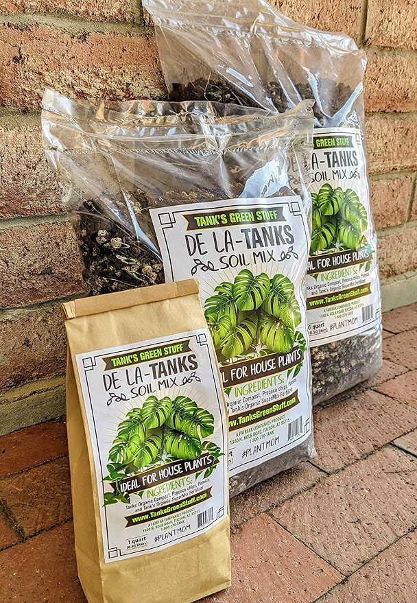 De La Tanks House Plant Mix 8 qt Bag - Premium Indoor Plant Soil Superior Indoor Potting Soil All-Purpose Potting Mix for Houseplants - Potting Soil for Indoor Plants All-Purpose Potting Mix