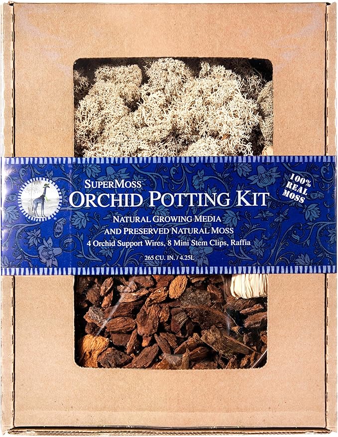 SuperMoss (90506) Orchid Potting Kit, Reindeer Moss Natural, 200 cu. in.