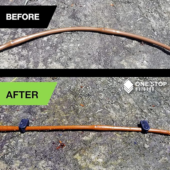 One Stop Outdoor USA Made - (100-Pack) 6" Heavy Duty Hold Stakes for 1/4" Drip Irrigation Tubing & Soaker Hose