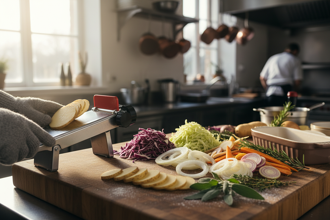 Mandoline Slicer: Even Cuts for Winter Roasts, Slaws, and Gratins — Safely