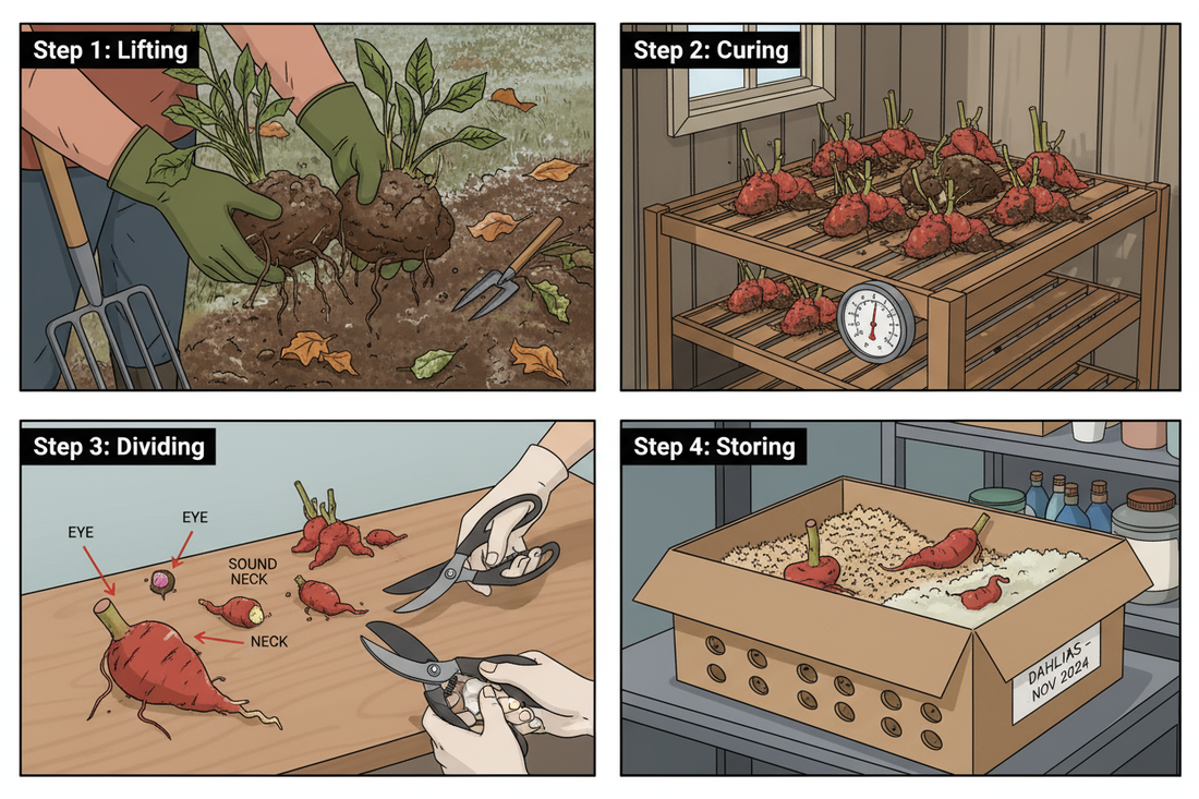 Store Dahlia Tubers (Late-Fall Edition): Keep your best varieties safe and ready to bloom bigger next year