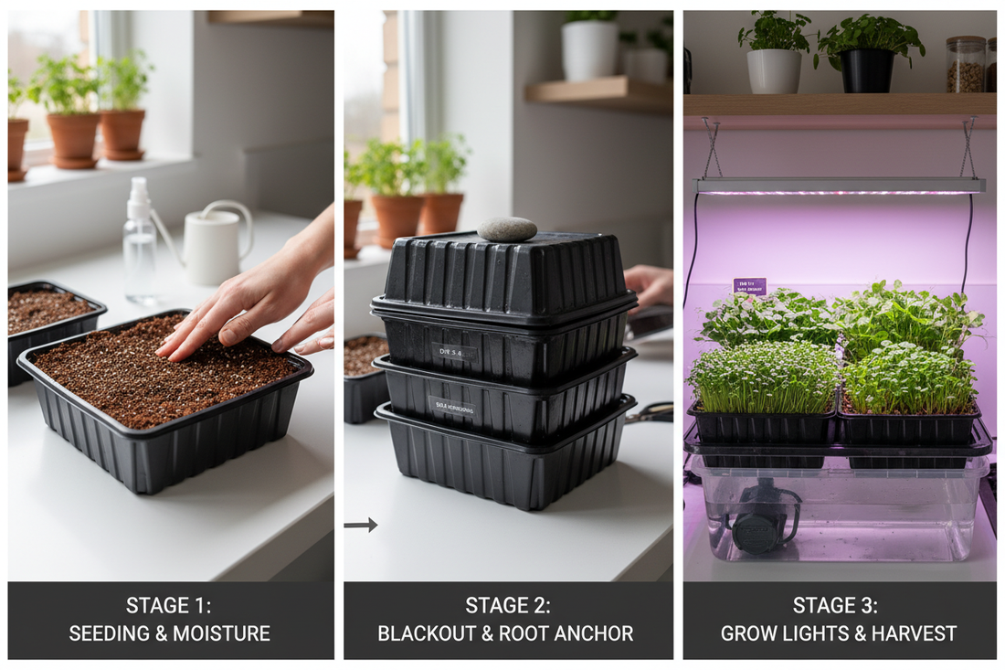 Grow Microgreens Indoors (Late-Fall Edition): Fresh nutrition in 7–14 days with zero fuss