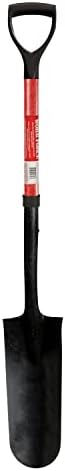 Emsco Group 1256-1 Workforce Tools Drainage Spade Garden Shovel, 28", Red/Black