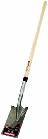 Truper 33174 Garden Spade - Extended Steps, 48-Inch Long Hardwood Handle, 14 Gauge Blade