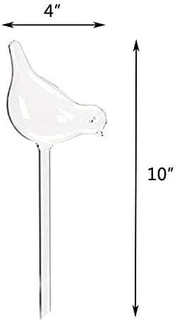 Mkono Plant Self Watering Globes Glass Water Bulbs for Planter Insert, Bird Shape Self Watering Devices Automatic Plant Waterer Spikes for Indoor Outdoor Plants, Gifts for Plant Lovers, 2 Pack