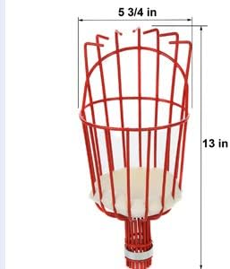 Fruit Picker Tool, 5.5 Foot-Long Fruit Picker Equipped with Optional Splicing of Lightweight Stainless Steel to Pick Apples, Oranges and Fruit Trees (5.5 Foot)