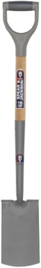 Spear & Jackson 1184NB Neverbend Carbon Steel Treaded Border Spade, 93.5 x 14 x 9 cm, Gray