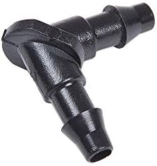 One Stop Outdoor USA MADE (100 Pack) - 1/4 Inch Barbed Elbow Connector Fitting, Drip Irrigation/Hydroponics Connector Fitting - Rain, Garden Watering