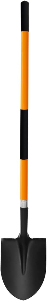 Shovel for Digging, Heavy Duty Shovel for Gardening, Metal Spade Shovel for Digging with Fiberglass Handle, 56 Inches