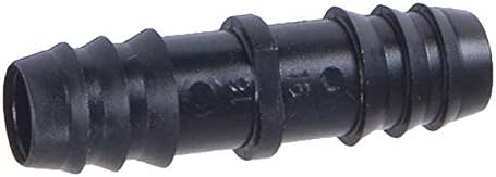 USA MADE - 25-Pack - 1/2" Inch Drip Irrigation Connectors/Hydroponics Barbed Connector Fitting, (Fits of 16mm.520 ID Drip Tubing) (Coupling)