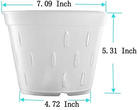 YIKUSH Orchid Pots with Holes 7 inch 10Pack Clear Orchid Pot Plastic Plant Pot Flower Pots Outdoor and Indoor Use
