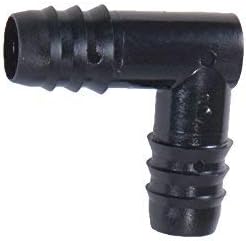 USA MADE - 25-Pack - 1/2" Inch Drip Irrigation Connectors/Hydroponics Barbed Connector Fitting, (Fits of 16mm.520 ID Drip Tubing) (Elbow)