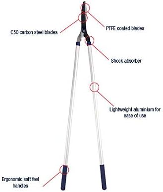 Spear & Jackson 4867RS Razorsharp Lawn Shears, blue & silver