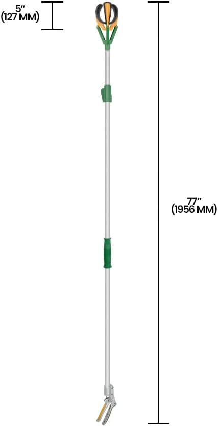 Zenport ZL6146B Long Reach Telescopic Fruit Harvester and Picker, 10-Feet Extension, Gray