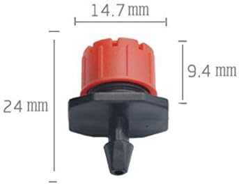 50PCS Adjustable Irrigation Drippers Sprinklers 1/4 Inch Emitters Drip Watering System for Vegetable Gardens, Flower beds, Lawn, Herbs Gardens