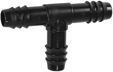 USA MADE - 25-Pack - 1/2" Inch Drip Irrigation Connectors/Hydroponics Barbed Connector Fitting, (Fits of 16mm.520 ID Drip Tubing) (Tee)