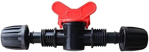 10pcs Drip Irrigation Tubing Fittings, In-Line Barbed Switch Valve For 1/2 Inch Drip Tubing(1/2" ID x 0.65" OD), Shut-Off/On Water Flow