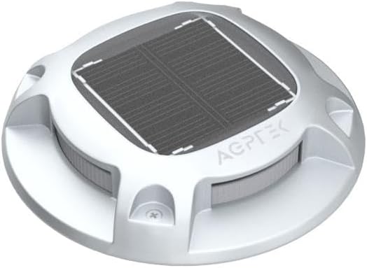 AGPTEK Solar Driveway Lights Outdoor 12 Pack, 2 Color Modes LED Deck Dock Marine Waterproof Driveway Marker Lights for Step Sidewalk Stair Garden Pathway Walkway Yard (Warm White/Cool White)