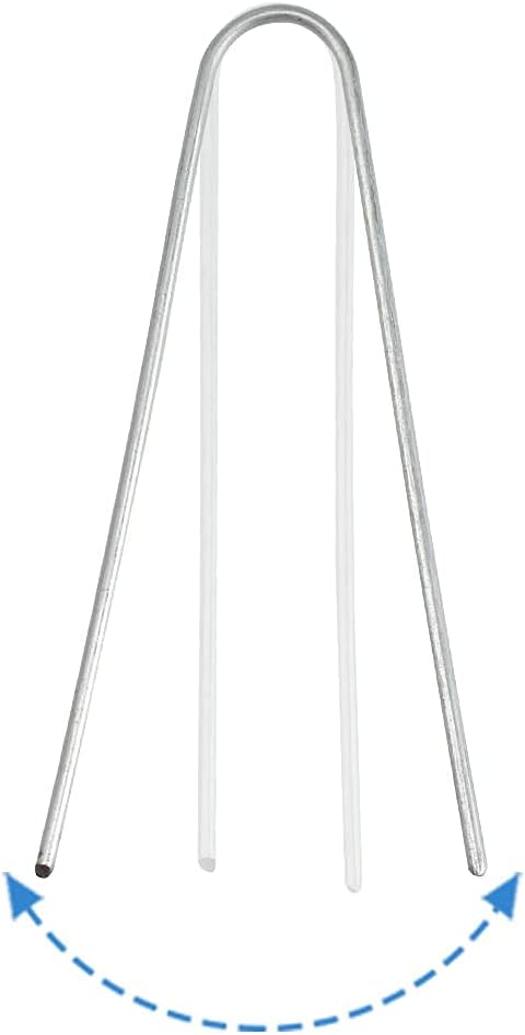 Landscape Staples 6 Inch Galvanized Garden Stakes 150 Pack,Garden Staples Heavy-Duty Sod Pins Anti-Rust Fence Stakes Securing Pegs for Barrier Fabric Irrigation Tubing Hose Weed