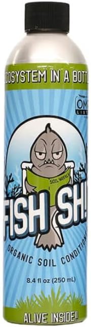 FISH SH!T ORGANIC SOIL CONDITIONER (250ml) Fertilizer for Increased Yield & Flavor - Plant Fertilizer, Plant Nutrients for Soil, Soilless, Hydroponic Farming - Garden Fertilizer