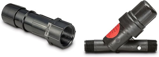Rain Bird EFP075FS Drip Irrigation Coupling Adapter & PRF07530S Drip Irrigation In-Line 30 PSI Pressure Regulating "Y" Filter, 3/4" Male Pipe Thread