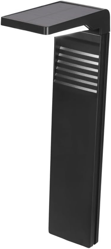 Techko Outdoor Solar L-Shaped Path Lights (2-Pack), Modern Minimal Design, Waterproof IP65, Garden Lights for Landscape, Yard, Walkway, Pathway,Matte Black