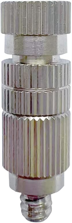 High Pressure Brass Nickel Plated Misting Nozzle for Outdoor Cooling Mist System, 0.5mm Ceramics Orifice, Anti-Drip Cleanable, 10pcs