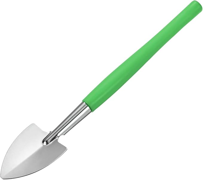 MECCANIXITY Gardening Tools 3 Pack Iron Spade Rake Transplanting Plants Care Digging Kits, Green