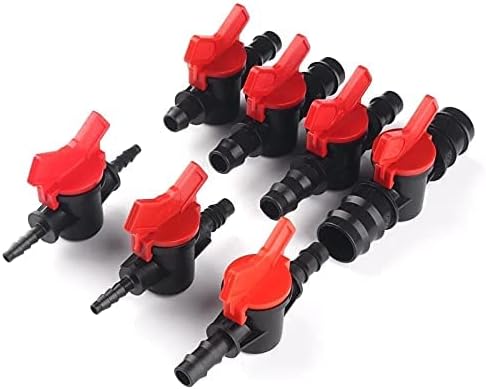 JoyTube 5/8" Drip Irrigation Switch Valve, Barbed Ball Valve for Garden Drip Irrigation Aquarium(3 Pcs)