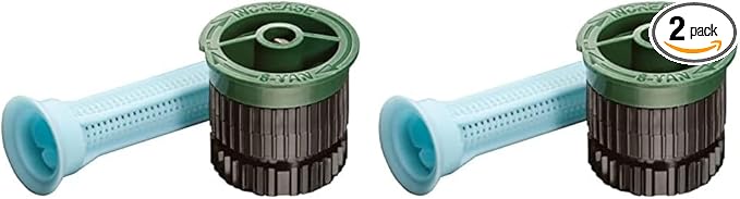 Rain Bird 8AP Adjustable Pattern Spray Nozzle, Adjustable 0° - 360° Pattern, 6' - 8' Spray Distance (Pack of 2)