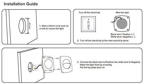 Dream lighting 12volt LED Black Recessed Companion Way Courtesy Light for Marine Ship Boat Cabin, RV Stair Step Light, Exterior Patio Garden Landscape Lighting –Square, Cool White, Pack of 6