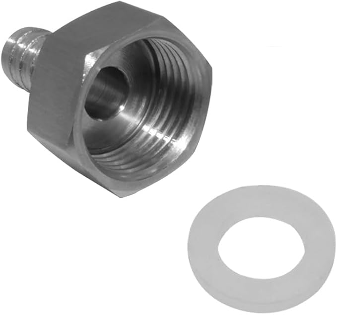 Stainless 3/4" Hose Barb x 3/4" Female GHT Garden Hose Threaded Swivel Connector Repair Fitting for Water Boat Lawn Power Wash Irrigation