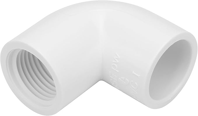12Pack 1/2" Female Thread 90 Degree PVC Elbow Pipe Fitting (Socket x Female Pipe Thread) SCH40 PVC Hose Adapter Elbow with 1/2-Inch Female Hose Thread