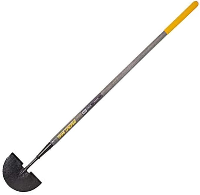 True Temper 2812100 Half-Moon Step Edger Steel with Hardwood Handle/Comfort Grip, 9-Inch, GrayYellow
