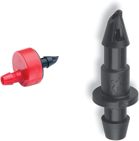 Rain Bird 30-Pack 2 GPH Drip Emitters & 30-Pack 1/4" Barbed Drip Irrigation Coupling Fittings