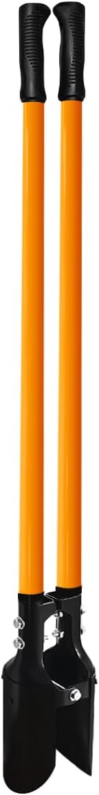 Post Hole Digger Tool, Heavy Duty Post Hole Digger with Fiberglass Handle, 58 Inches