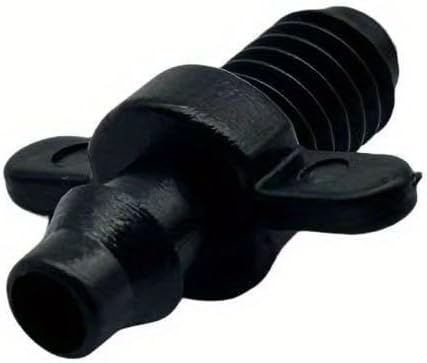 50Pcs Barb Tubing Coupling Adapter Thread (1/4") x Barb 1/4" Drip Micro Irrigation Threaded With Barb 1/4-Inch Coupling (BLACK)