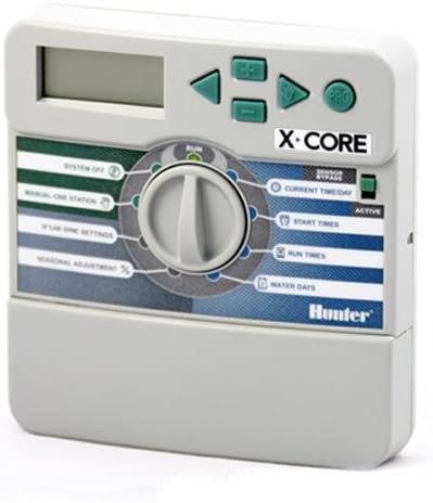 Hunter Sprinkler XC400I X-Core 4-Station Indoor Irrigation Controller, Small, Gray