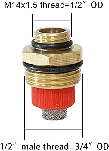 Joywayus Brass Misting Spray Nozzle 3/4" GHT Male 4-Holes Garden Sprinklers Irrigation Connector Water Sprinklers Mister Heads Fitting with Filter Mesh (Pack of 2)