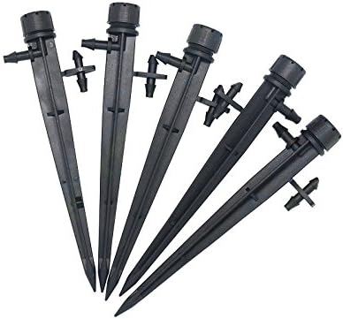 50 Pcs 360 Degree Adjustable Wate Flow Irrigation Drippers on Stake Emitters