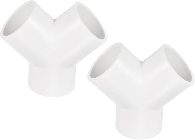 PATIKIL 40mm PVC Pipe Fittings, 1 Pack 3 Way Y Shape Water Tubing Joint Connectors Adapters Union for Garden Irrigation Home Aquarium