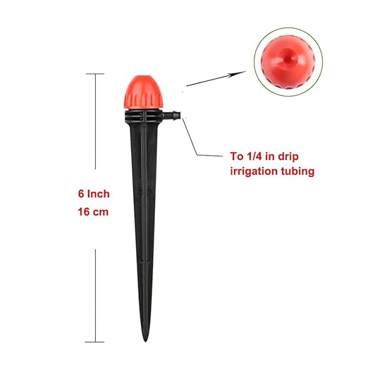 Drip Irrigation Emitters for Irrigation System: 30 Pcs 1/4 inch 360 Degree Drip Irrigation Parts for Gardeners - Landscape Designers Greenhouse Nurseries