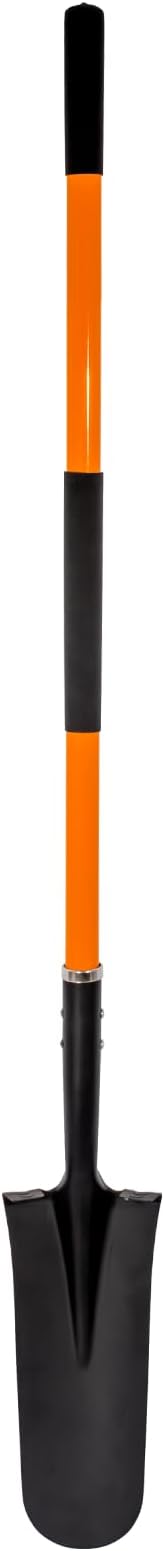 Shovel for Digging, Heavy Duty Shovel with Fiberglass Handle, Metal Shovel for Gardening, 58 Inches