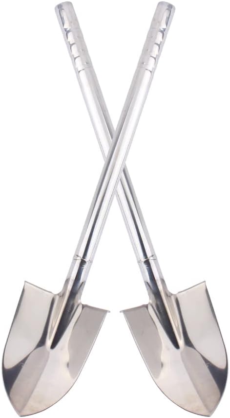 LUBAN Stainless Steel Garden Shovel Hand Tool Digging Weeding Seeding Turning Soil 23.6-Inch 60CM