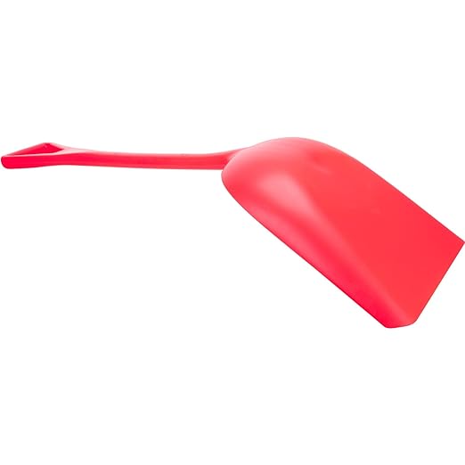SPARTA 41077EC05 Plastic Sanitary Shovel, Food Safe Plastic Shovel For Commerical Kitchens, 14 Inches, Red