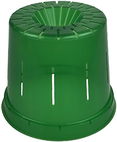 rePotme Slotted Clear Orchid Pots Growers Assortment (8 pots - 2 Each, Green Emerald)